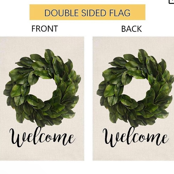 💥Set of 2 “WELCOME” Garden Flags - NEW💥 - Picture 2 of 5